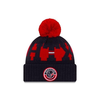 Blue Houston Texans Hat - New Era NFL Cold Weather Sport Knit Beanie USA0536479